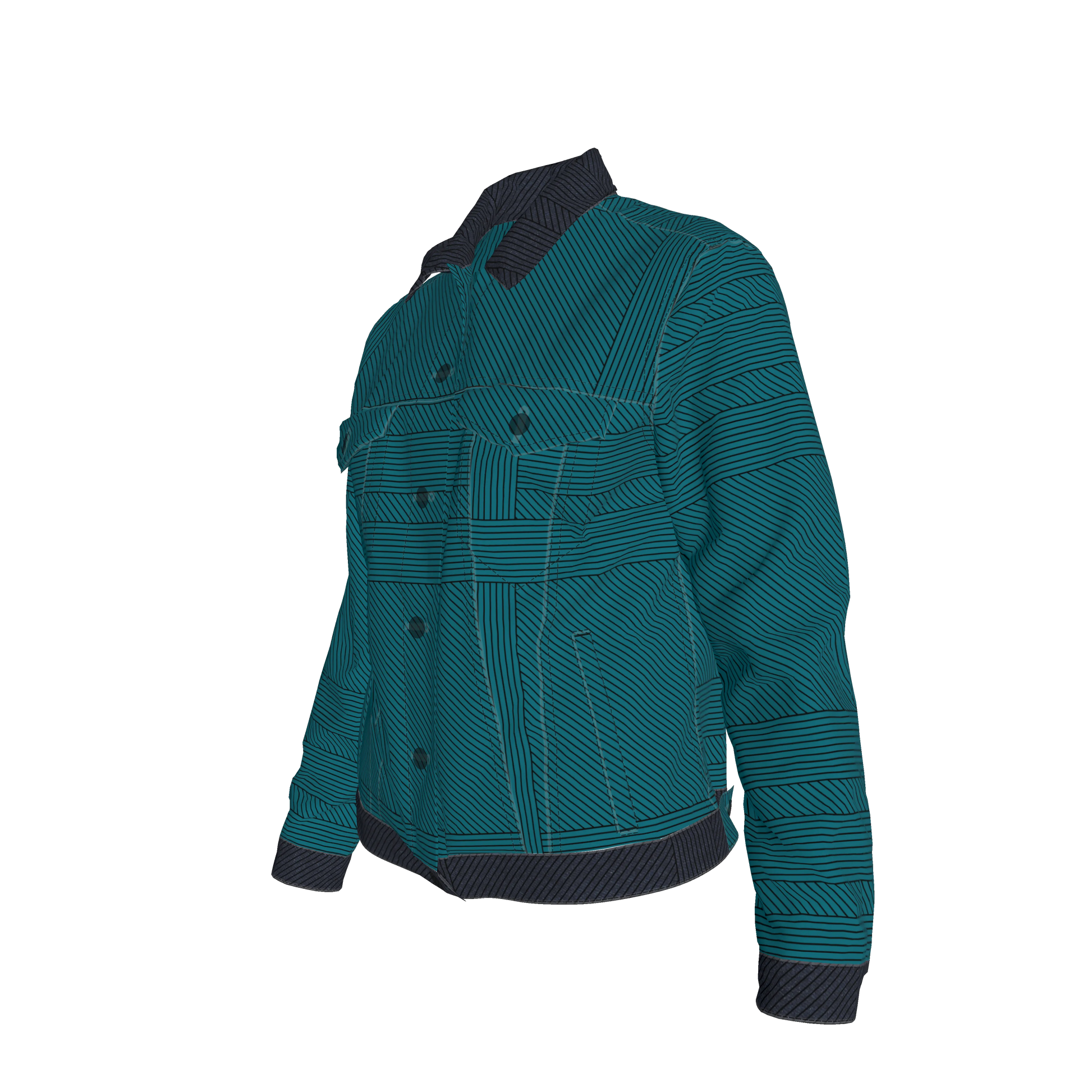 Jean Jacket in Heavy Stretch Cotton Twill – Digital Fade