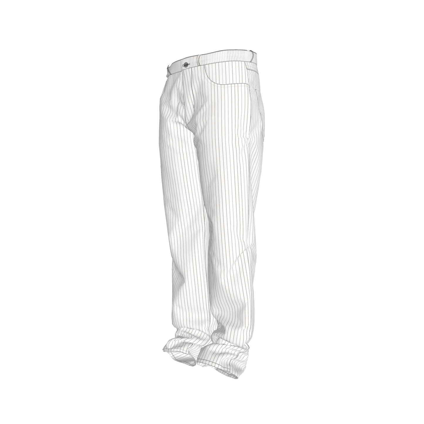 Brown Striped on White Premium Pants