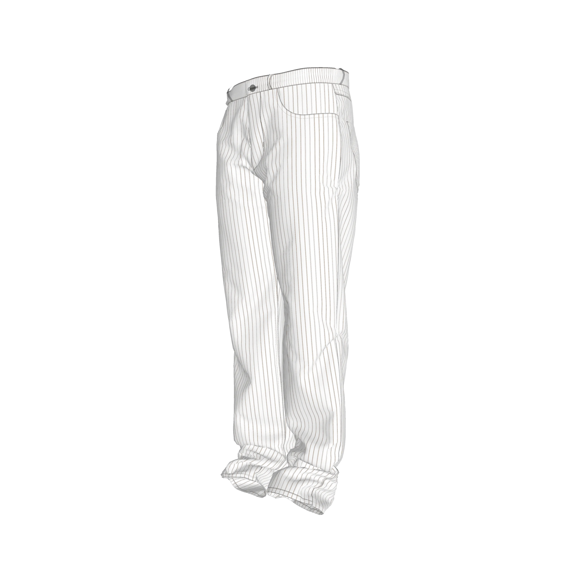 Brown Striped on White Premium Pants