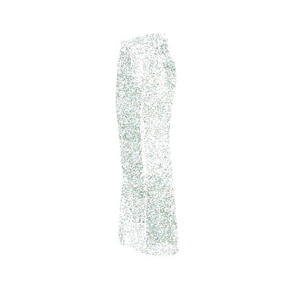 Bell Bottom Jeans in Heavy Stretch Cotton Twill – Digital Abstract Print