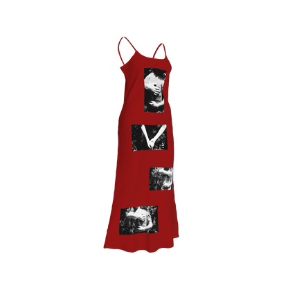 abrazos red slip dress
