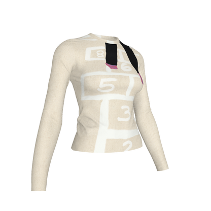  Trucamelo Long Sleeve T-shirt in Muslin White
