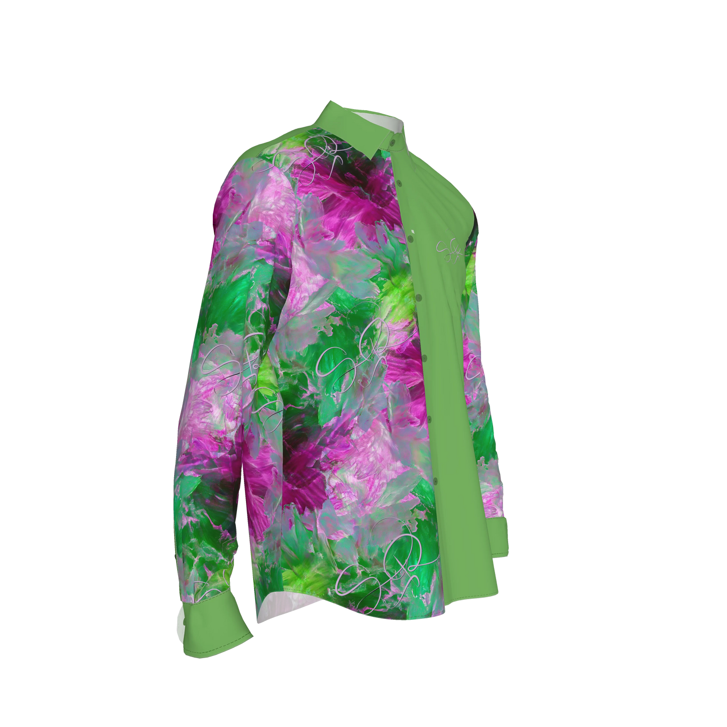 Mauricio-Print 3 Button-Up Shirt (French Placket/Unisex)