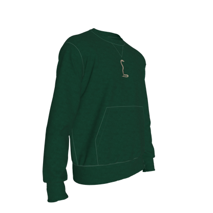 L'EGNA RISING 'Sovereign Veil' Crewneck Sweater (DARK GREEN)