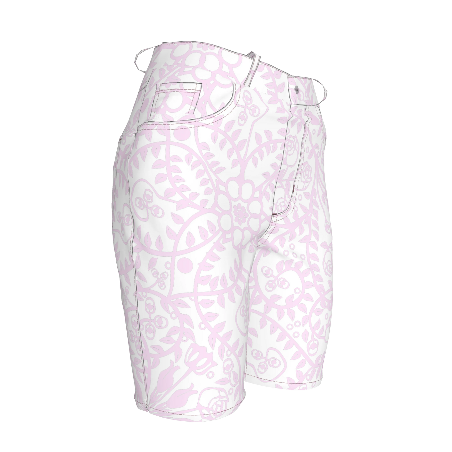 Shoosty Pink Slim Jeans Shorts