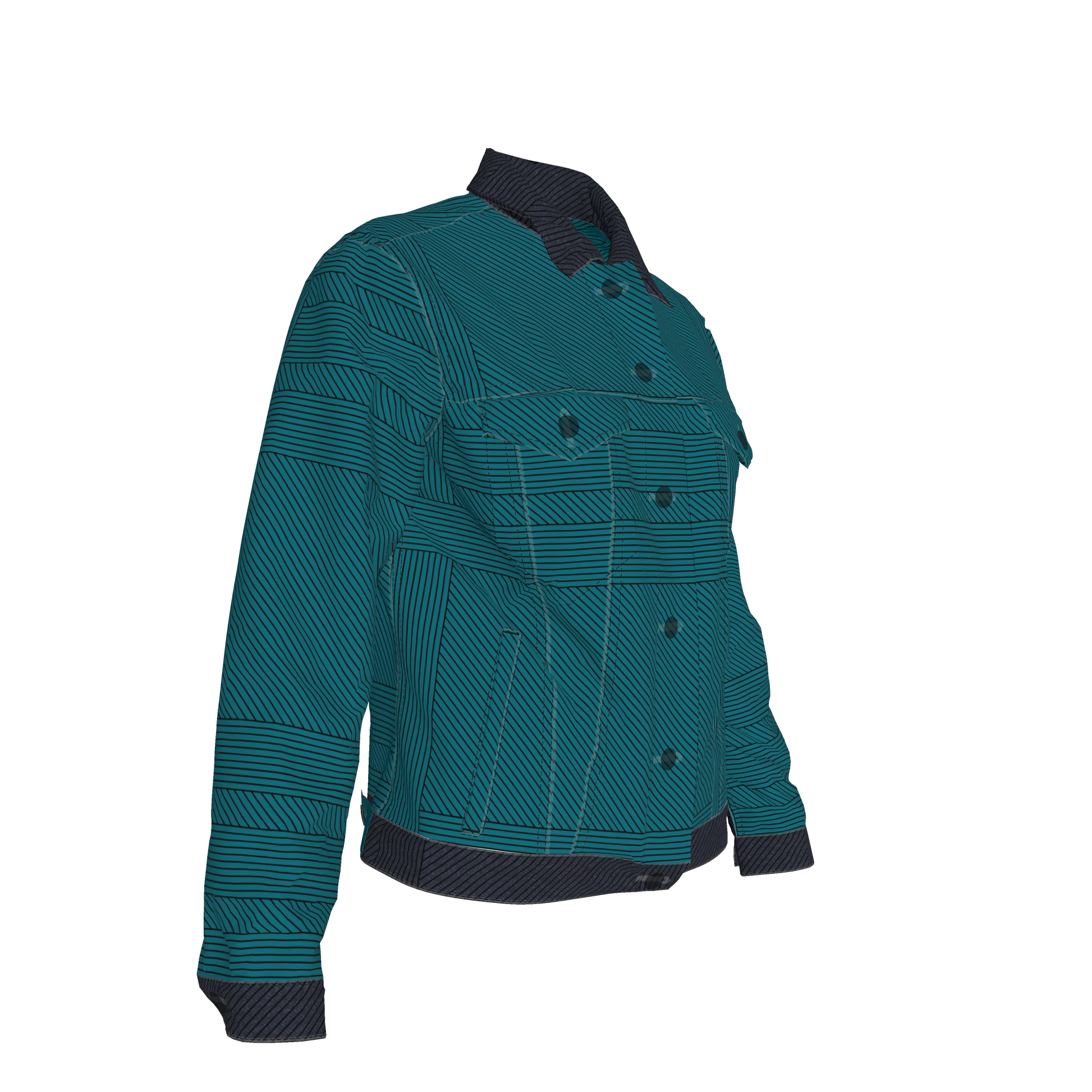 Jean Jacket in Heavy Stretch Cotton Twill – Digital Fade