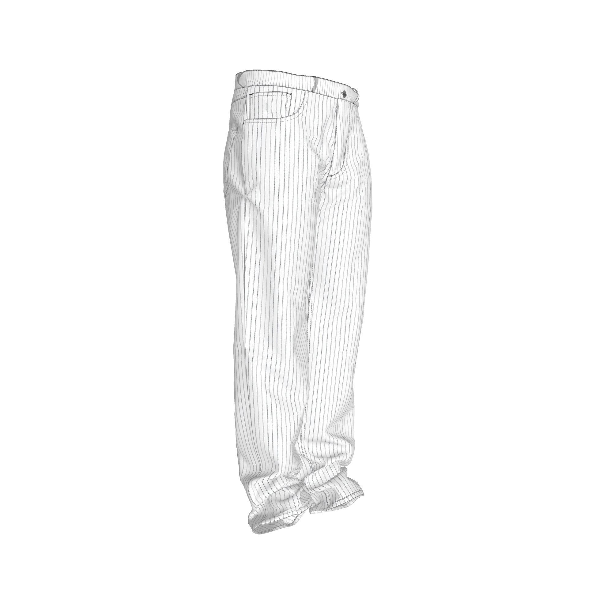 Blue Pinstripped on White Premium Men’s Pants