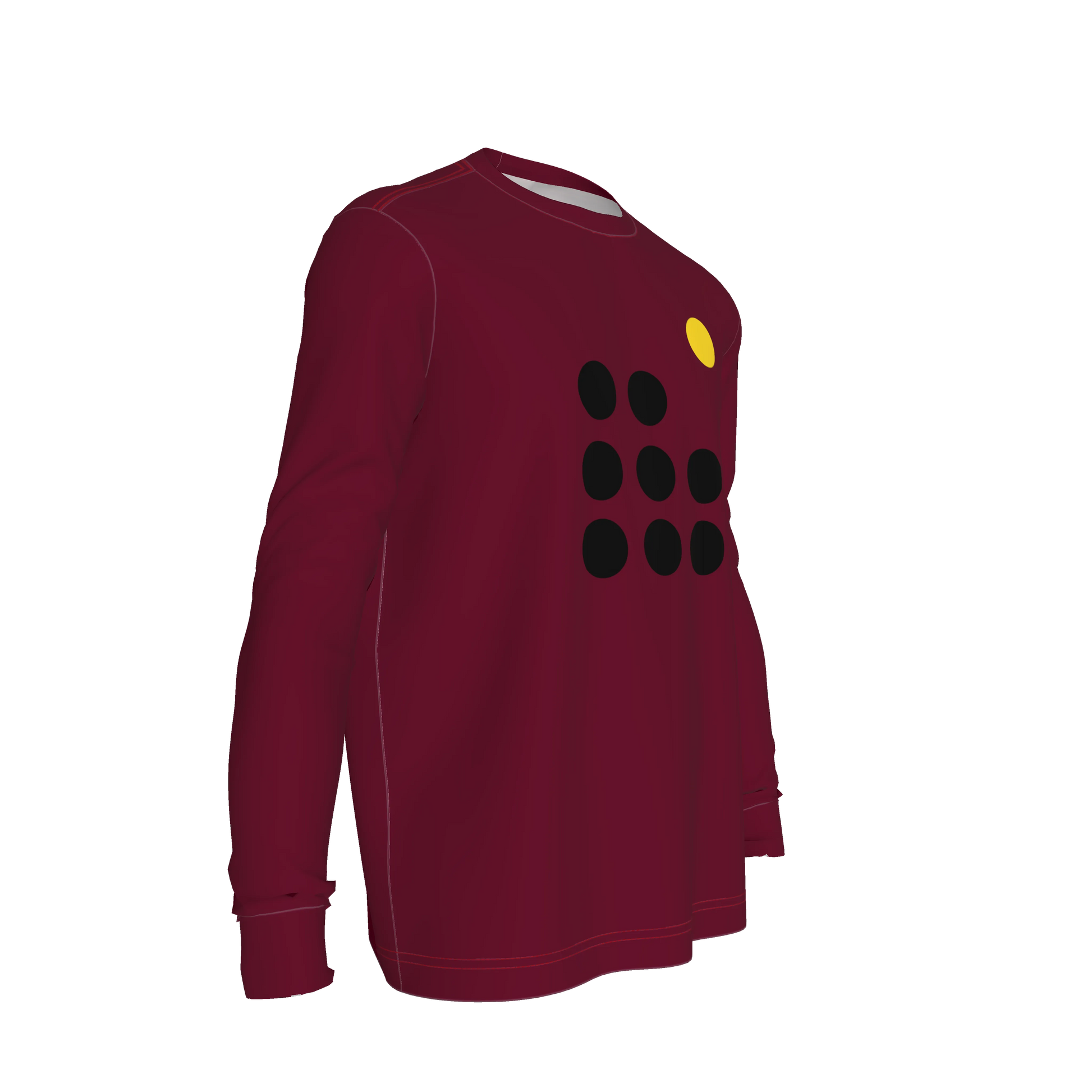 Burgundy Graphic Long Sleeve T-Shirt | Unisex Cotton Streetwear