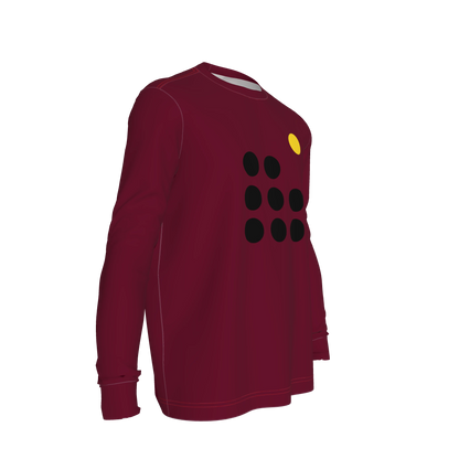 Burgundy Graphic Long Sleeve T-Shirt | Unisex Cotton Streetwear
