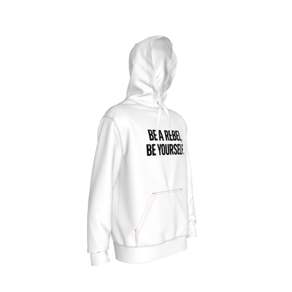 White Hoodie – Be a Rebel, Be Yourself.