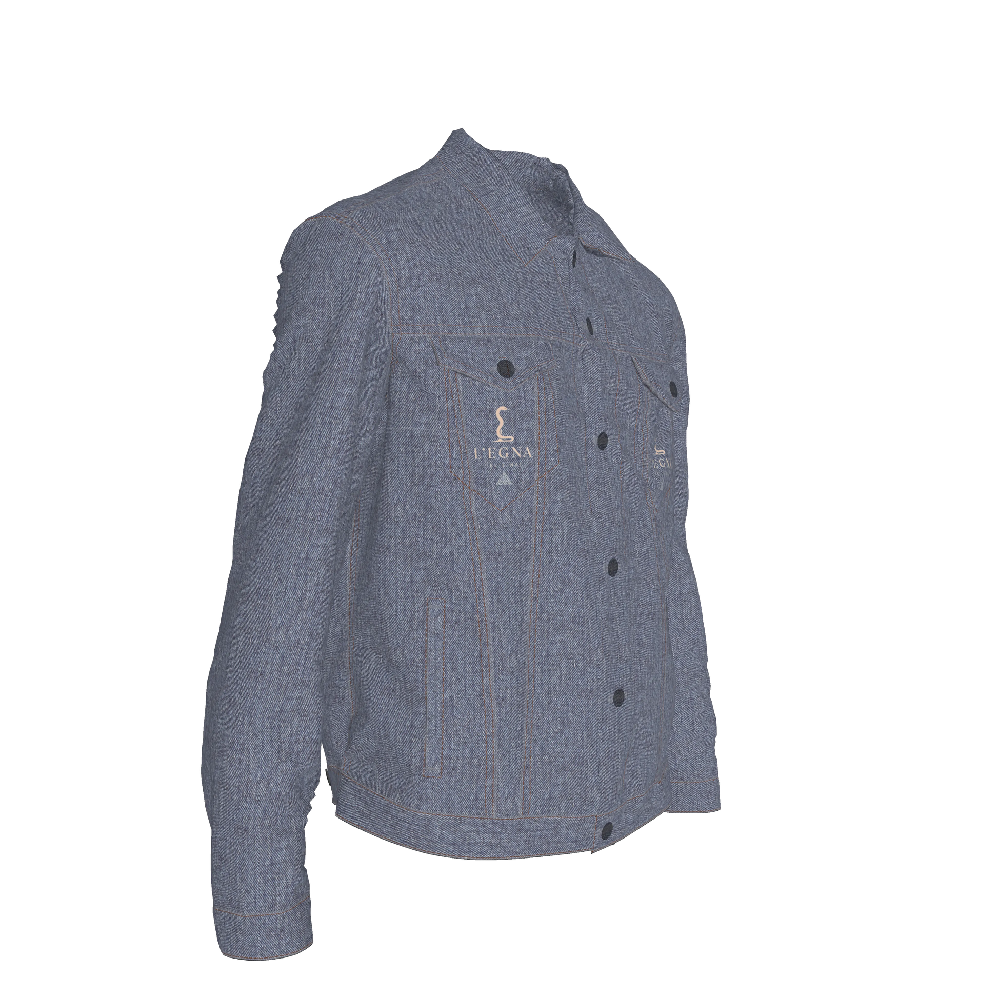 L'EGNA RISING 'DK BLUE ACID' Jean Jacket