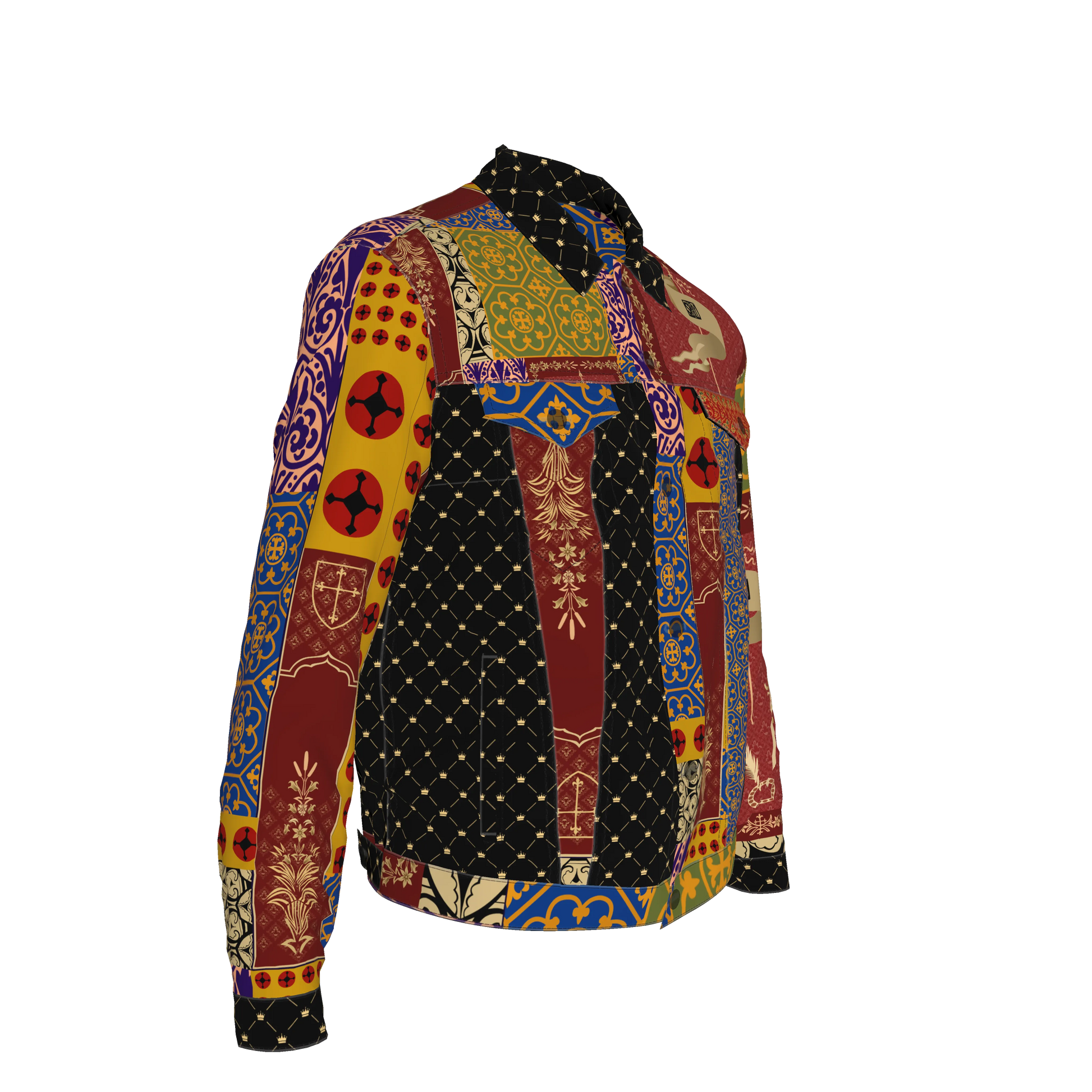 Joan of Arc Exclusive Satin and Denim Jacket
