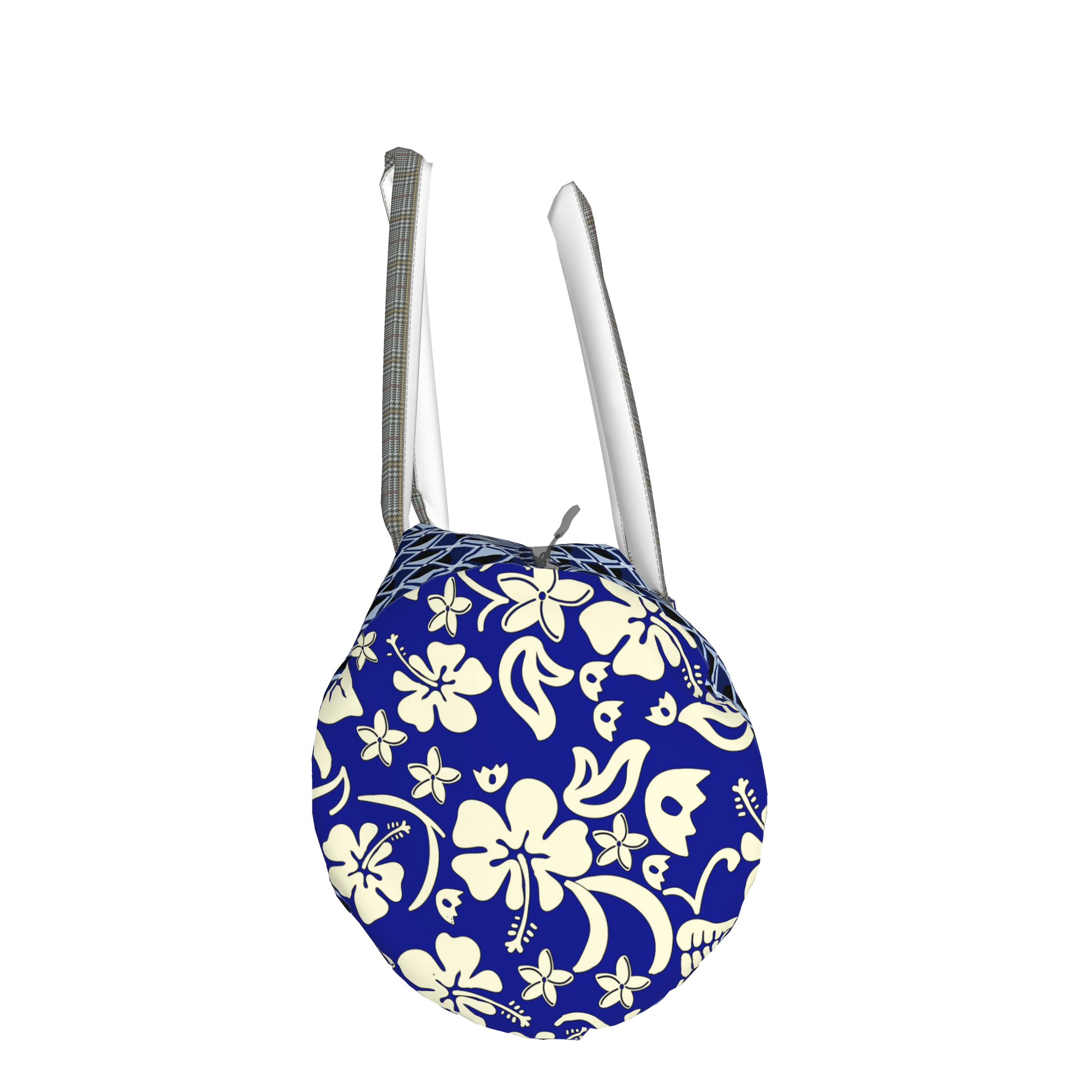 19" Duffel Bag in Digital Indigo Grid/Floral Print