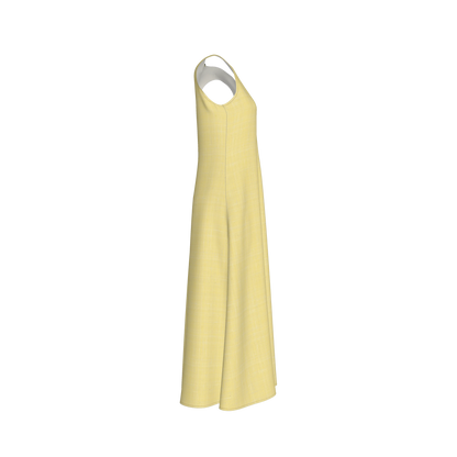 V-Neck A-Line Dress in Lightweight Cotton Poplin