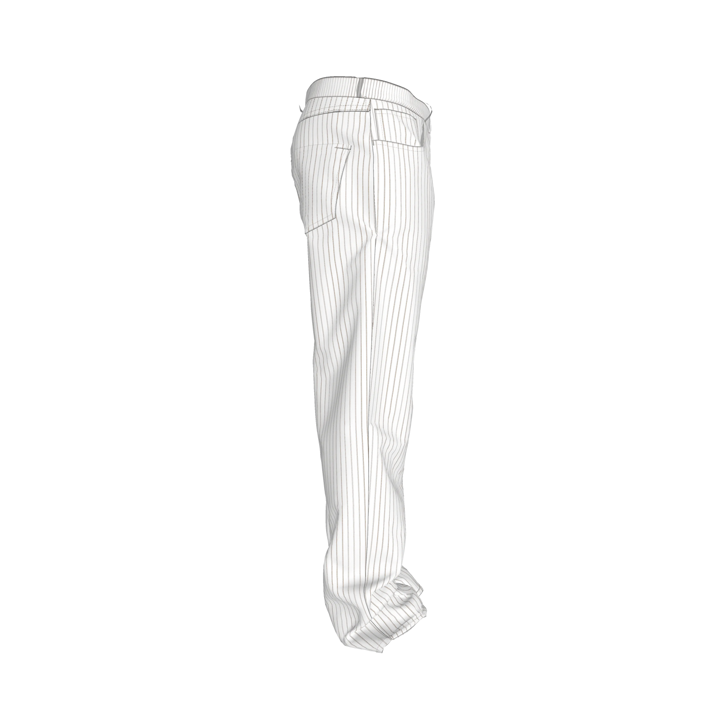 Brown Striped on White Premium Pants
