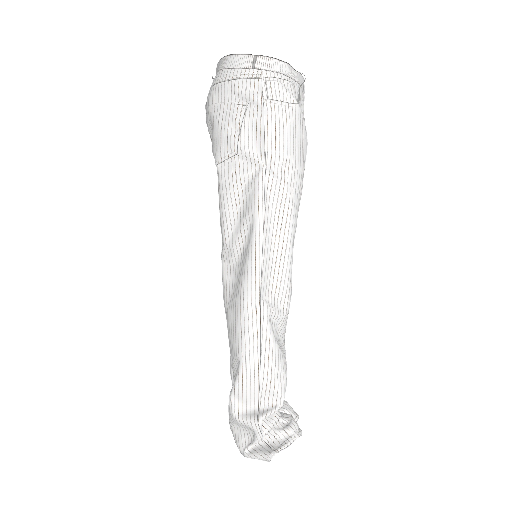 Brown Striped on White Premium Pants