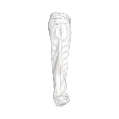 Brown Striped on White Premium Pants