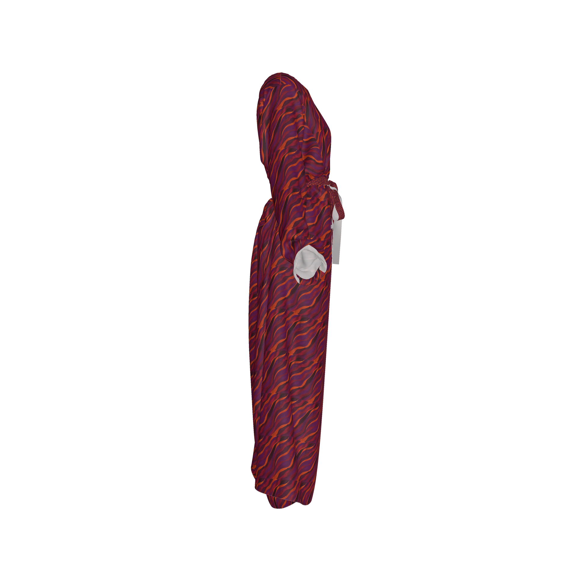 Kimono Sleeve Abaya in Lightweight Viscose Ecovero Rayon Crepe